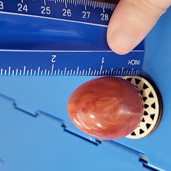 Carnelian Druzy Crystal Egg - Picture 4 of 4